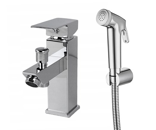 Смеситель для раковины с гигиеническим душем SIMPLE BD980 хром - фото 110024