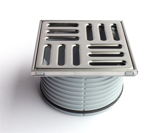 Решетка для трапа 56022 нержаейка, хром - фото 110117