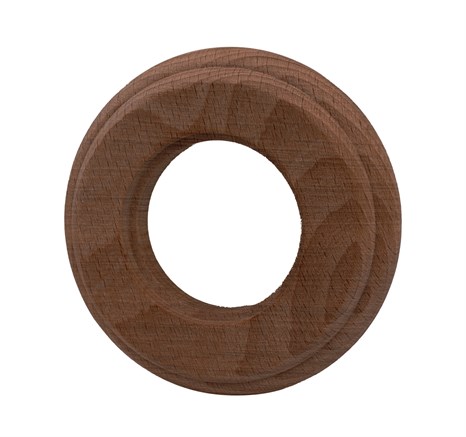 Рамка 1-местная круглая, D95 H10, дерево, коричневый, Jantera, JRO.2ON1.WM02 - фото 110453