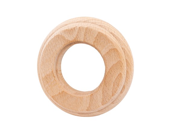 Рамка 1-местная круглая, D95 H10, дерево, натуральное дерево, Jantera, JRO.2ON1.WM10 - фото 110454