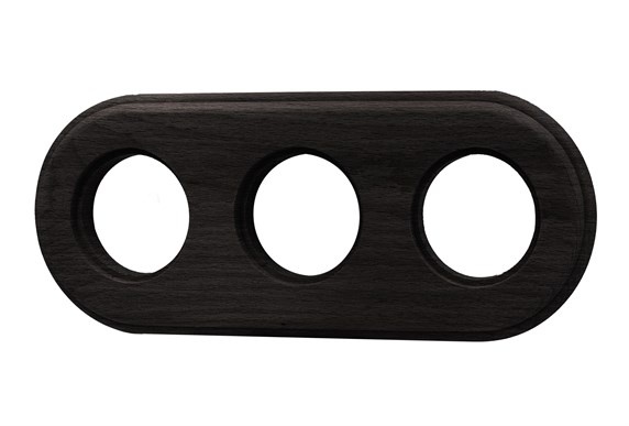 Рамка 3-местная круглая, D95 L235 H10, дерево, черный, Jantera, JRO.2ON3.WM01 - фото 110458