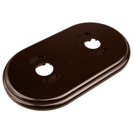 Подставка 2-местная круглая, D95 L165 H10, пластик, коричневый, Jantera, JAD.2ON2.PG02 - фото 110466