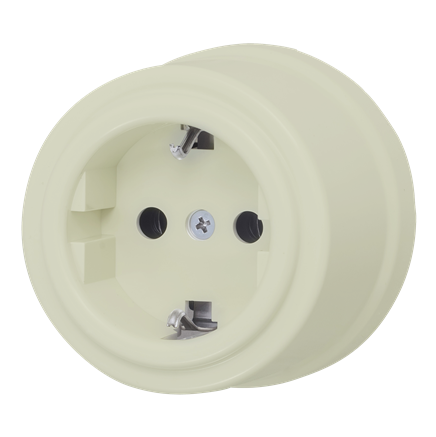 Розетка 1-местная, 220B, Schuco, евростандарт, пластик, шалфей, Jantera, JNO.1L61.PG04 - фото 110475