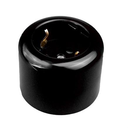 Розетка 1-местная, 220B, Schuco, пластик, черный, Jantera, JAD.1L61.PG01 - фото 110477