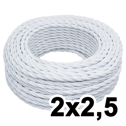 Витой провод двухжильный, 2х2.5, 220В, 20 м, белый, Jantera, JTW.722.TM00.020 - фото 110662