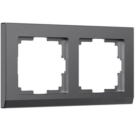 Рамка на 2 поста Stark (графит матовый), Werkel, W0021864 - фото 110812
