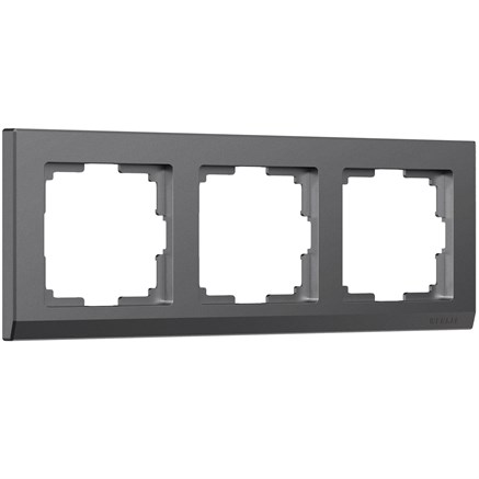 Рамка на 3 поста Stark (графит матовый), Werkel, W0031864 - фото 110821