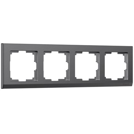 Рамка на 4 поста Stark (графит матовый), Werkel, W0041864 - фото 110827