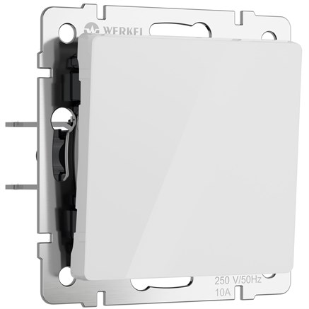 Выключатель одноклавишный проходной (белый акрил) W1112041 - фото 110860