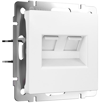 Розетка двойная Ethernet RJ-45 (белый матовый) W1181161 - фото 111055