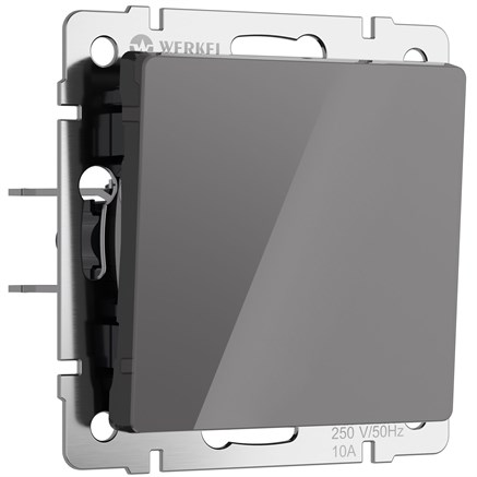 Выключатель одноклавишный (графит акрил) W1110044 - фото 111149