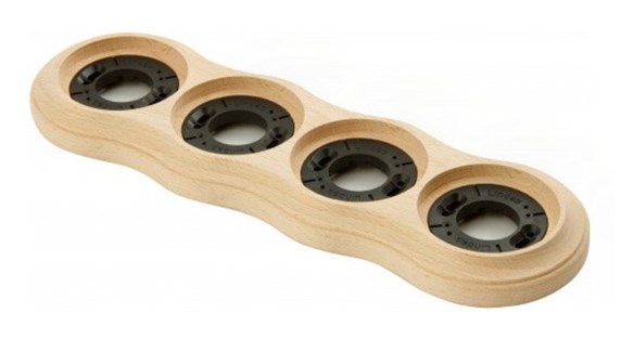 Рамка на бревно 4х-местная, Бук Натуральный Lindas 25960 - фото 111366