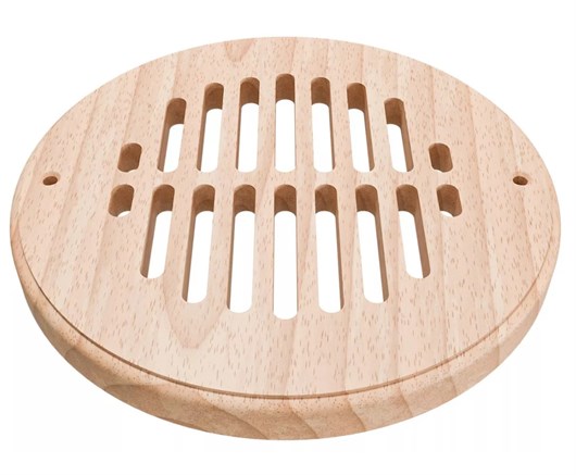Решетка для вентиляции под трубу 100мм D150 мм., цвет- бук, без тонировки