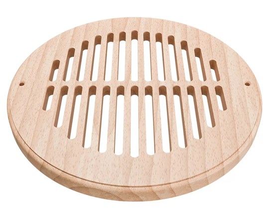Решетка для вентиляции под трубу 150 мм D200 мм., цвет- бук, без тонировки