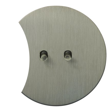 2х клавишный выключатель проходной, никель, Salvador, EU010201A02 - фото 111546