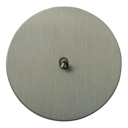 Выключатель 1-тумблерный, проходной, никель, Salvador, EU010101A01 - фото 111612