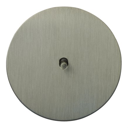 Выключатель 1-тумблерный проходной, никель, Salvador, EU010101B01 - фото 111617