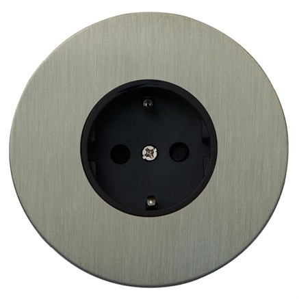 Розетка силовая 220В, никель, Salvador, EU010111 - фото 111650