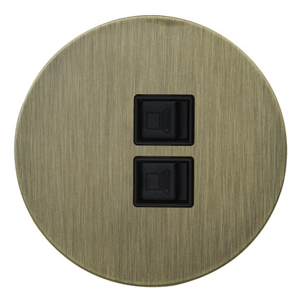 Двойная комп. розетка RJ45, бронза, Salvador, EU030107 - фото 111661