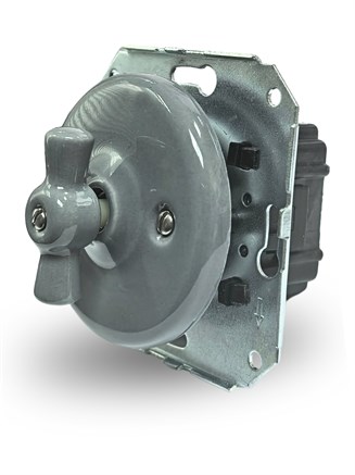 Выключатель 1кл.проходной керамический встраиваемый серый, Edisel Presto, 3596406614