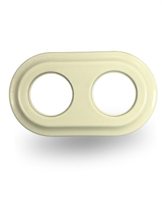 Рамка 2-местная керамическая слоновая кость для скрытой установки, Edisel Presto, 3596445987