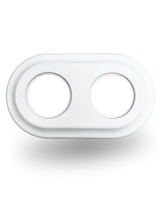 Рамка 2-местная керамическая белая для скрытой установки, Edisel Presto, 3596719257