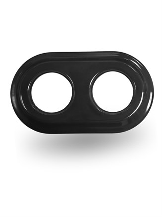 Рамка 2-местная керамическая черная для скрытой установки, Edisel Presto, 3596764877