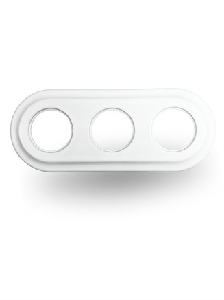 Рамка 3-местная керамическая белая для скрытой установки, Edisel Presto, 3596801564