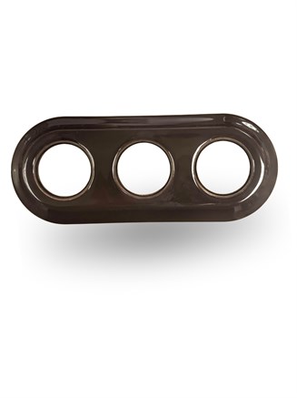 Рамка 3-местная керамическая коричневая для скрытой установки, Edisel Presto, 3596815200