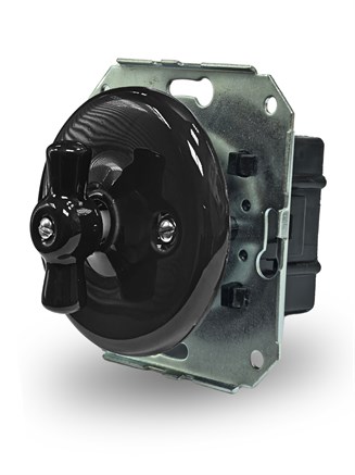 Выключатель 2кл.керамический встраиваемый черный, Edisel Presto, 3618431226