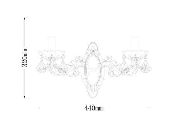 Бра Lucia Tucci Fiori di rose W1770.2 - фото 37217