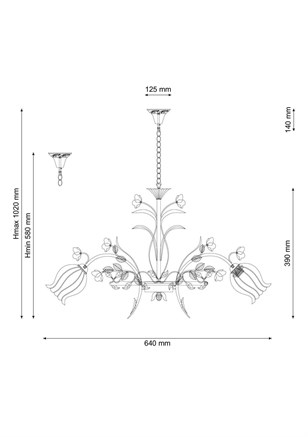 Подвесная люстра Lucia Tucci Fiori di rose 106.3 - фото 38359