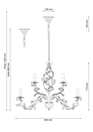 Подвесная люстра Lucia Tucci Fiori di rose 185.10.5 - фото 38405