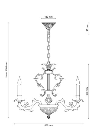 Подвесная люстра Lucia Tucci FIRENZE 1781.15.3 antique gold - фото 38444