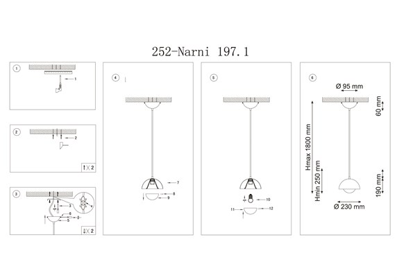 Подвесной светильник Lucia Tucci Narni 197.1 bianco - фото 39161