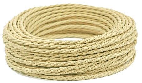 Ретро провод витой (50м) Слоновая кость Interior Wire Twist ПВР-СЛК-50м