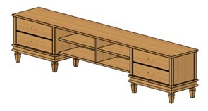 Тумба  ТВ из массива березы цвет Орех TADORNA 500A-N++