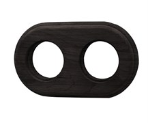 Рамка 2-местная круглая, D95 L165 H10, дерево, черный, Jantera, JRO.2ON2.WM01