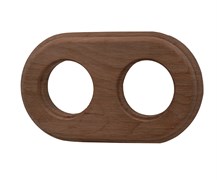 Рамка 2-местная круглая, D95 L165 H10, дерево, коричневый, Jantera, JRO.2ON2.WM02