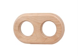 Рамка 2-местная круглая, D95 L165 H10, дерево, натуральное дерево, Jantera, JRO.2ON2.WM10