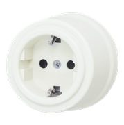 Розетка 1-местная, 220B, Schuco, евростандарт, пластик, белый, Jantera, JNO.1L61.PG00