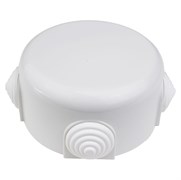 Коробка распределительная, D90 H50, 4-х вводная, пластик, белый, Jantera, JAD.4OD2.PG.00