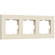 Рамка из поликарбоната на 3 поста Slab айвори софт W0032962
