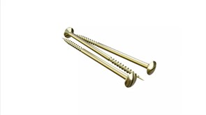 Саморез 4*70 для двойного изолятора, цвет - латунь, серия «МезонинЪ» GE30022‑30