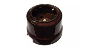 Ретро розетка фарфоровая электрическая с заземляющим контактом, серия "АВРОРА" GE70302-46