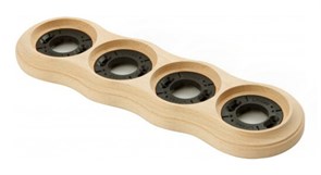 Рамка на бревно 4х-местная, Бук Натуральный Lindas 25960