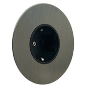 Розетка силовая 220В, никель, Salvador, EU010111