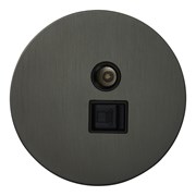 Розетка ТВ+компьютерная RJ45, антрацит, Salvador, EU020108