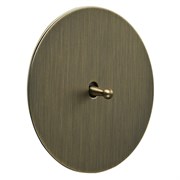 Выключатель 1-тумблерный, перекрестный, бронза, Salvador, EU030103A03