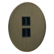 Двойная комп. розетка RJ45, бронза, Salvador, EU030107